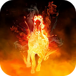Cover Image of ดาวน์โหลด Fire Horse 3D Video Wallpaper  APK