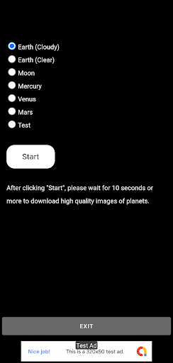 Android application Rocky-Planets Tour screenshort