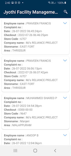 Jyothi Facility Management Screen 3