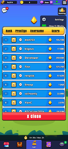 Gold Clicker Mining GCM/CMINER Screenshot 2 - AppWisp.com