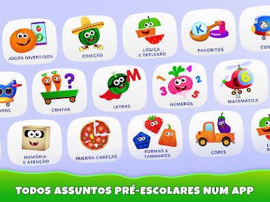 Jogos de aprendizagem para educação infantil versão móvel andróide