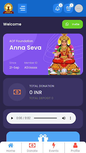 Android application Anna Seva screenshort