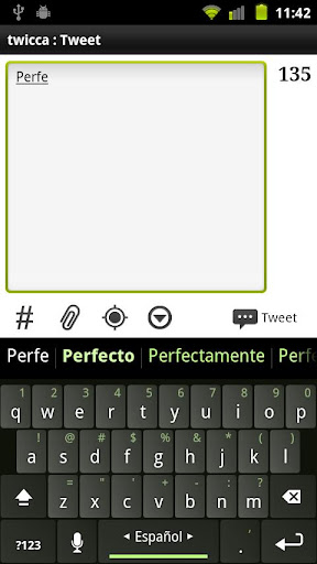 Spanish Keyboard plugin Screen 3