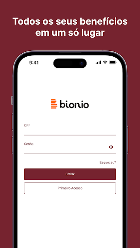 Android application Bionio Multibenefícios screenshort