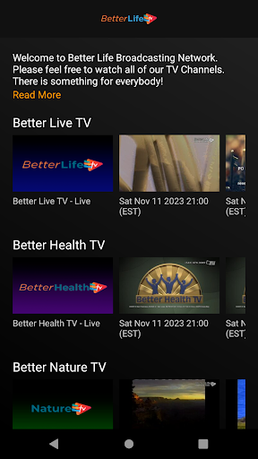 Android application Better Life TV screenshort