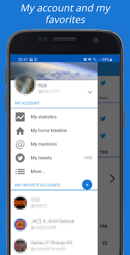 Android application Evaneto, monitoring on Twitter screenshort