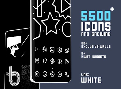 LineX White Icon Pack APK (وصله‌شده/نسخه کامل) 1