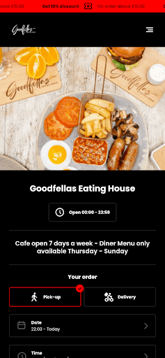 Android application Goodfellas Eating House- Ongar screenshort