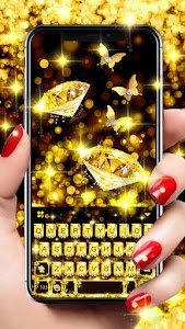 Golden Diamonds Keyboard Backg Unknown