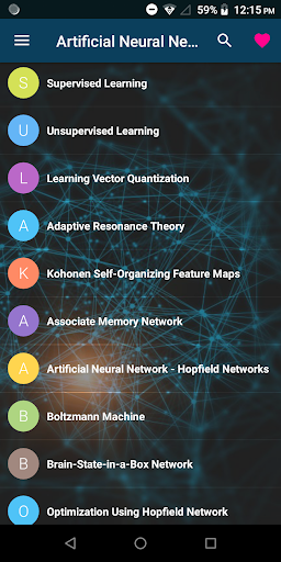 Android application Artificial Neural Network Pro screenshort