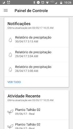 Visualização do aplicativo