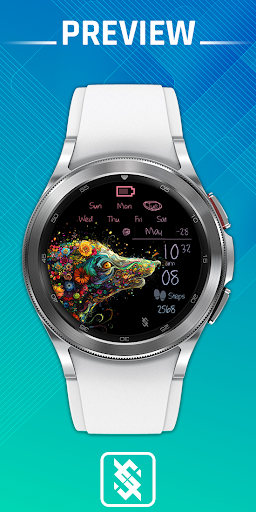 BFF56- Neon Art Fox and Flower screenshot 0