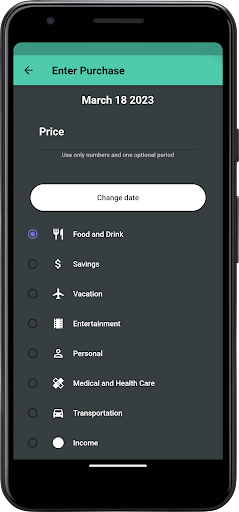 Track it - Money Tracker Screen 3