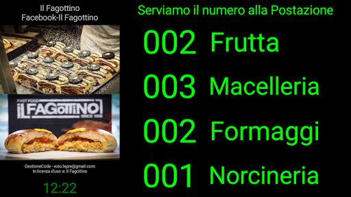 Android application Gestione code screenshort