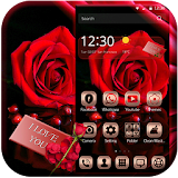 Red Rose Theme Gold Metal icon