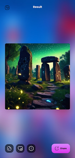 Screenshot of Neon Art - AI Art Generator