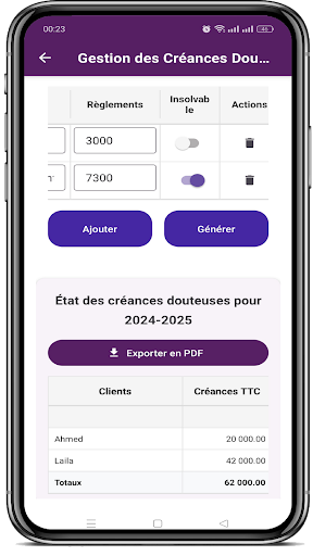 Provision-Créances - FinexApp