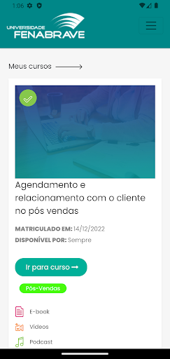 Universidade Web Fenabrave App Screen 2