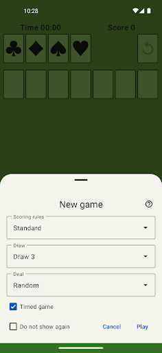 Android application Solitaire screenshort