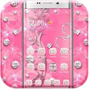 Pink Rose Diamond Theme  Icon