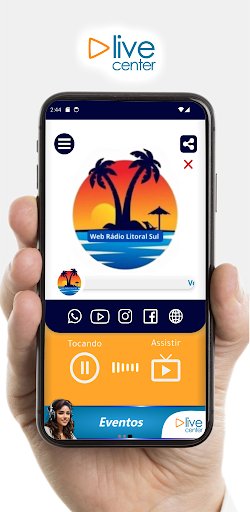 Android application Web Rádio Litoral Sul screenshort