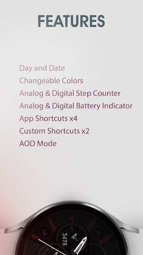 Carbon v8 Analog watch face Screen 3