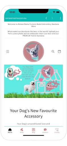 Android application Romeo Mama Online Store screenshort