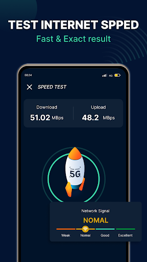 Android application Internet speed test: Wifi test screenshort