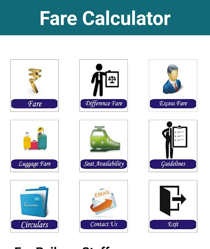 Android application Train Fare Calculator screenshort