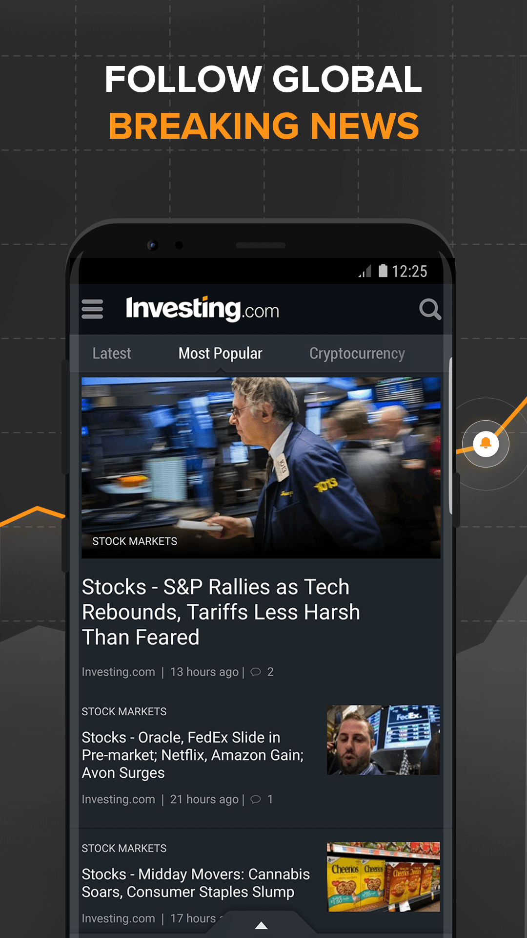 Android application Investing.com: Stocks & News screenshort