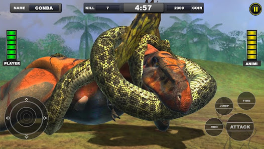 Screenshot 10 Angry Anaconda vs Dinosaur Sim android