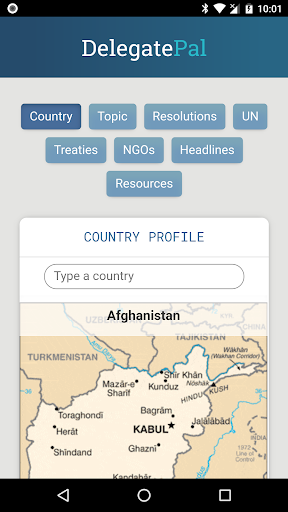 Android application DelegatePal - Model UN Researc screenshort