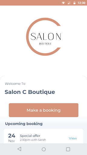 Android application Salon C Boutique screenshort