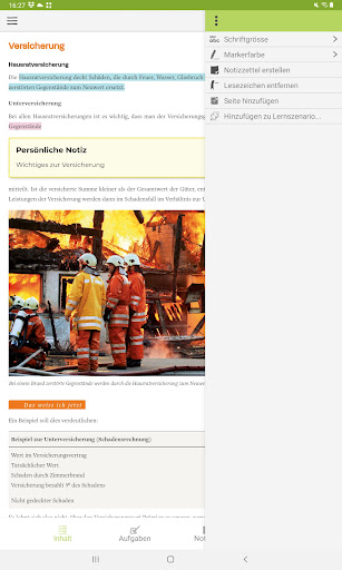 Android application beook screenshort
