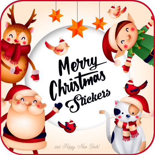 3D Santa Christmas Stickers