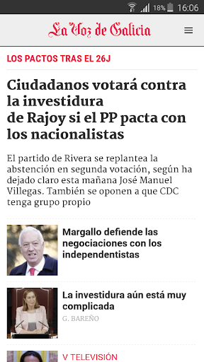 Android application La Voz de Galicia screenshort