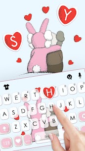 Download Bunny Couple Love Keyboard v1.0 (Unlimited Money) Free For Android 2