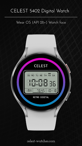 Android application CELEST5402 Retro Digital Watch screenshort