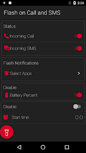 Flash Alerts on Call and SMS Unknown