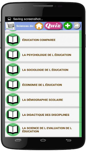 Android application Sciences de l Education screenshort