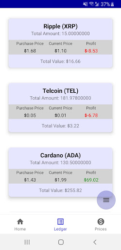 Crypto Ledger Screen 2