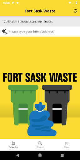 Android application Fort Sask Waste screenshort