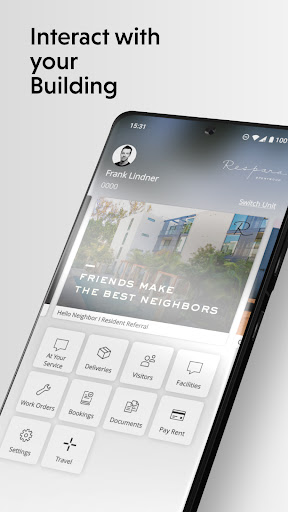 Android application Riseio screenshort
