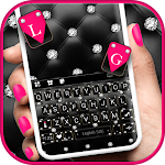Cover Image of Download Black Pink Diamonds Keyboard B  APK