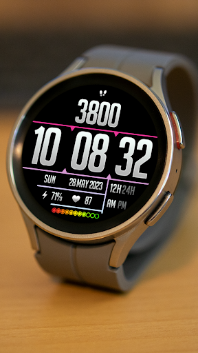 MJ084 Digital Watch Face Screen 3