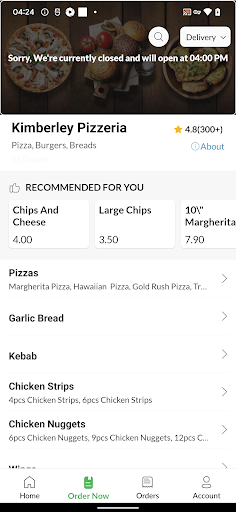 Kimberley Pizzeria Screen 3