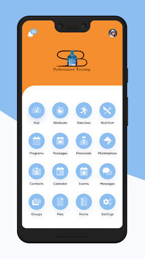 Android application SB Performance Training screenshort