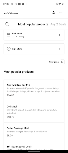 Maxs Takeaway Dublin Screen 3
