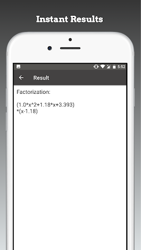 Screenshot of Polynomial Factorization