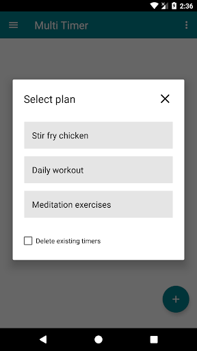 Multi Timer: concurrent timers Screen 2